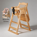 Foldable Solid Wood Baby High Chair | Convertible Toddler Dining Chair & Step Stool - StoolTopia