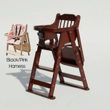Foldable Solid Wood Baby High Chair | Convertible Toddler Dining Chair & Step Stool - StoolTopia