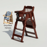 Foldable Solid Wood Baby High Chair | Convertible Toddler Dining Chair & Step Stool - StoolTopia