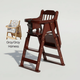 Foldable Solid Wood Baby High Chair | Convertible Toddler Dining Chair & Step Stool - StoolTopia