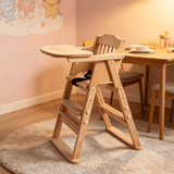 Foldable Solid Wood Baby High Chair | Convertible Toddler Dining Chair & Step Stool - StoolTopia