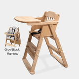 Foldable Solid Wood Baby High Chair | Convertible Toddler Dining Chair & Step Stool - StoolTopia