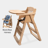 Foldable Solid Wood Baby High Chair | Convertible Toddler Dining Chair & Step Stool - StoolTopia
