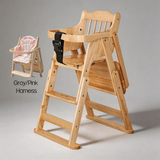 Foldable Solid Wood Baby High Chair | Convertible Toddler Dining Chair & Step Stool - StoolTopia