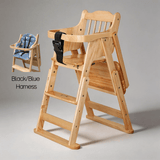 Foldable Solid Wood Baby High Chair | Convertible Toddler Dining Chair & Step Stool - StoolTopia