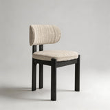 French Cream Dining Chair | Solid Ash Wood | Linen, Leather & Teddy Fleece - StoolTopia
