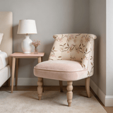 French Floral Velvet Vanity Chair - StoolTopia