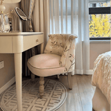 French Floral Velvet Vanity Chair - StoolTopia
