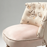 French Floral Velvet Vanity Chair - StoolTopia