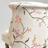 French Floral Velvet Vanity Chair - StoolTopia