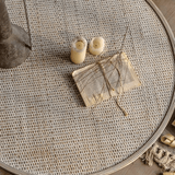 Handwoven Rattan and Bamboo Coffee & Side Table Set – Hourglass Shape - StoolTopia