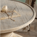 Handwoven Rattan and Bamboo Coffee & Side Table Set – Hourglass Shape - StoolTopia