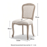 Heavy Duty Natural Woven Rattan Accent Side Chair - StoolTopia