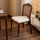Heavy Duty Natural Woven Rattan Accent Side Chair - StoolTopia