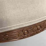 Heavy Duty Natural Woven Rattan Accent Side Chair - StoolTopia