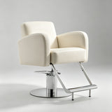 Heavy-Duty Salon Chair – Hydraulic Height Adjustment, Padded Armrests, Premium Leatherette, 360° Rotation - StoolTopia