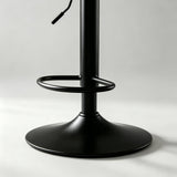 Home Front Desk Island Barstools with Double Layer Nappa Technology Leather Back & Metal Footrest - StoolTopia
