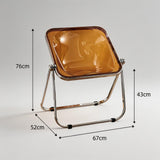 Foldable Acrylic Dining Chair with Premium Hinges and Metal Legs