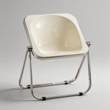 Foldable Acrylic Dining Chair with Premium Hinges and Metal Legs