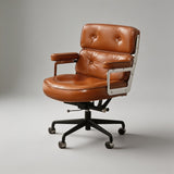 Robin Executive Leather Office Chair - Mid-Century Modern