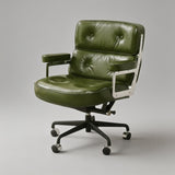 Robin Executive Leather Office Chair - Mid-Century Modern