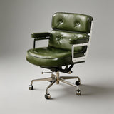 Robin Executive Leather Office Chair - Mid-Century Modern