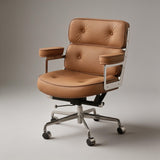 Robin Executive Leather Office Chair - Mid-Century Modern