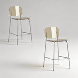 Clear Acrylic Bar Stool with Chrome Frame | Modern Transparent High Stool | Y2K Style