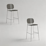 Clear Acrylic Bar Stool with Chrome Frame | Modern Transparent High Stool | Y2K Style