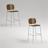 Clear Acrylic Bar Stool with Chrome Frame | Modern Transparent High Stool | Y2K Style