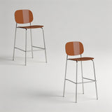 Clear Acrylic Bar Stool with Chrome Frame | Modern Transparent High Stool | Y2K Style