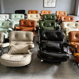 Robin Executive Leather Office Chair - Mid-Century Modern