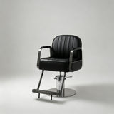 Retro Hydraulic Salon Chair – Heavy-Duty Metal Frame & Premium Leatherette Seat