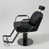 Retro Hydraulic Salon Chair – Heavy-Duty Metal Frame & Premium Leatherette Seat