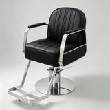 Retro Hydraulic Salon Chair – Heavy-Duty Metal Frame & Premium Leatherette Seat