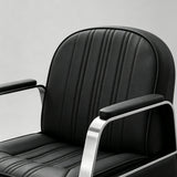 Retro Hydraulic Salon Chair – Heavy-Duty Metal Frame & Premium Leatherette Seat
