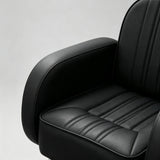 Retro Hydraulic Salon Chair – Heavy-Duty Metal Frame & Premium Leatherette Seat