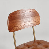 Industrial Metal & Leather Dining Chair - StoolTopia