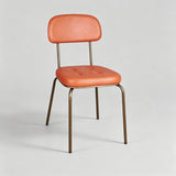 Industrial Metal & Leather Dining Chair - StoolTopia