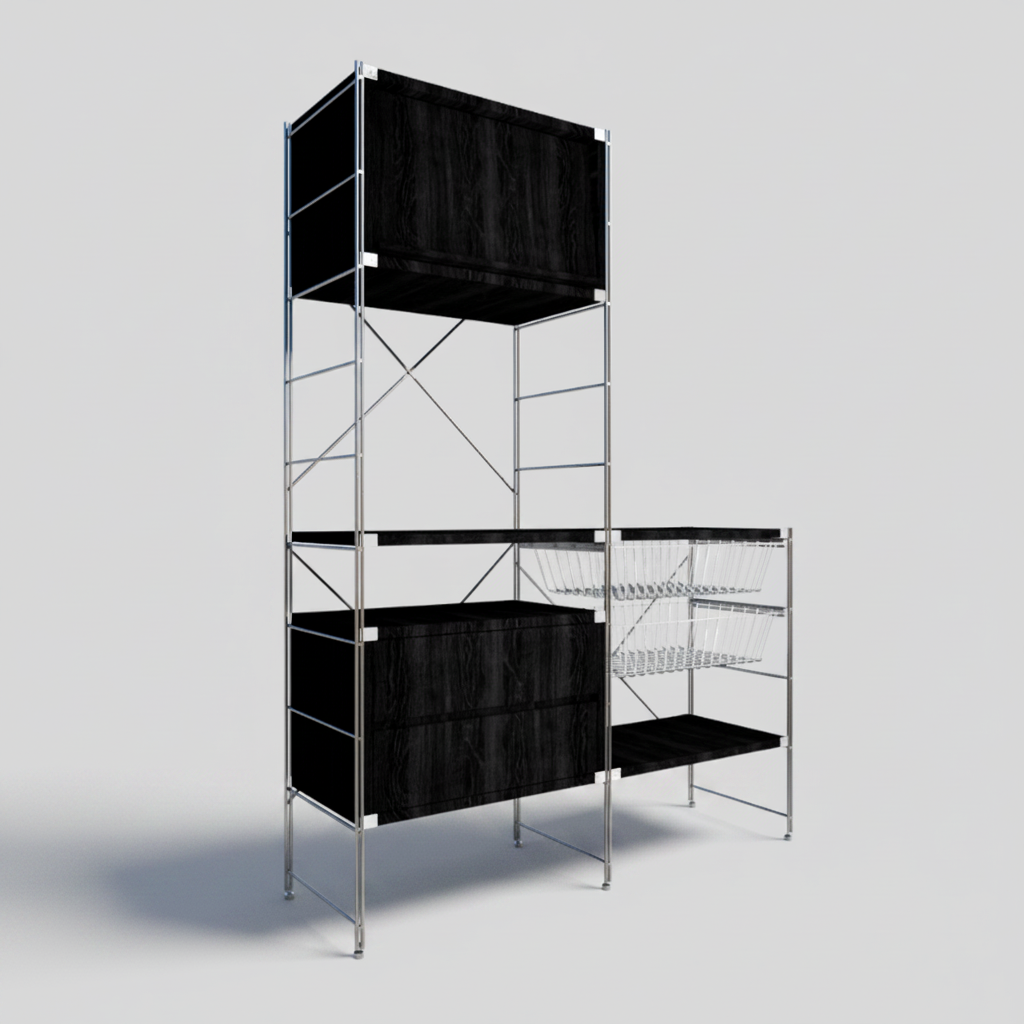 Industrial Modular Storage Cabinet with Wire Drawers – StoolTopia