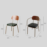 Industrial Style Metal and Leather Dining Chair - Durable Comfort for Modern Spaces - StoolTopia