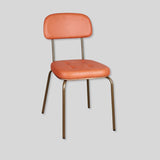 Industrial Style Metal and Leather Dining Chair - Durable Comfort for Modern Spaces - StoolTopia