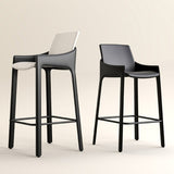 Italian Luxury Saddle Leather Bar Stool with Carbon Steel Frame - StoolTopia