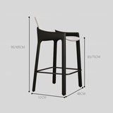 Italian Luxury Saddle Leather Bar Stool with Carbon Steel Frame - StoolTopia