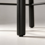 Italian Luxury Saddle Leather Bar Stool with Carbon Steel Frame - StoolTopia