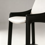 Italian Luxury Saddle Leather Bar Stool with Carbon Steel Frame - StoolTopia