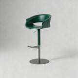 Italian Minimalist 360° Swivel Bar Stool with Saddle Leather | STOOLTOPIA - StoolTopia