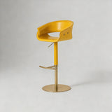 Italian Minimalist 360° Swivel Bar Stool with Saddle Leather | STOOLTOPIA - StoolTopia