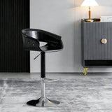 Italian Minimalist 360° Swivel Bar Stool with Saddle Leather | STOOLTOPIA - StoolTopia