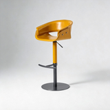 Italian Minimalist 360° Swivel Bar Stool with Saddle Leather | STOOLTOPIA - StoolTopia